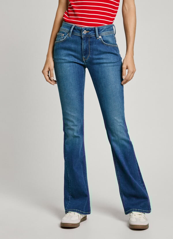 Pepe Jeans jeans fit flare y tiro bajo - pimlico Descuento por venta flash