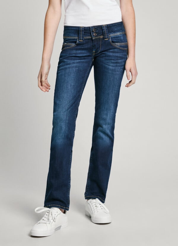 Pepe Jeans jeans fit slim y tiro bajo - venus Rebajas baratas