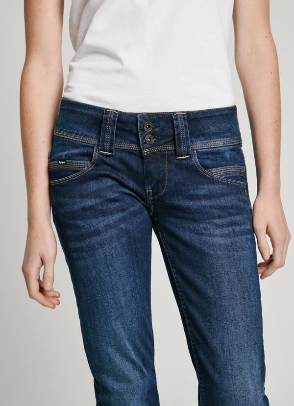 Pepe Jeans jeans fit slim y tiro bajo - venus Rebajas baratas