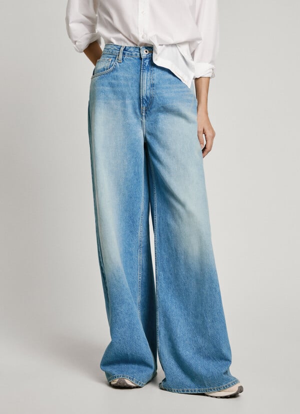 Pepe Jeans jeans fit wide y tiro alto - jaimy Precio de fábrica