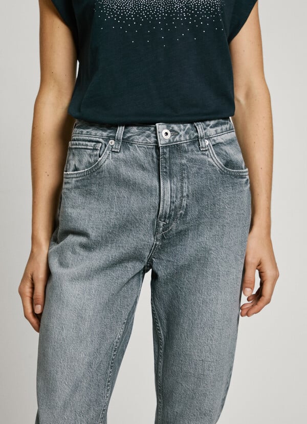 Pepe Jeans jeans fit taper y tiro alto - violet Ahorra y exporta