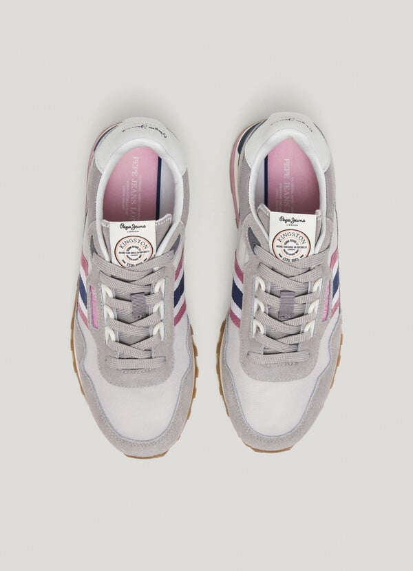 Pepe Jeans zapatillas running con detalles en ante - kingston Oferta exclusiva