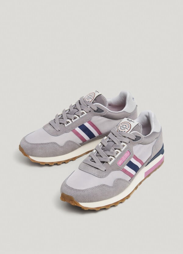 Pepe Jeans zapatillas running con detalles en ante - kingston Oferta exclusiva