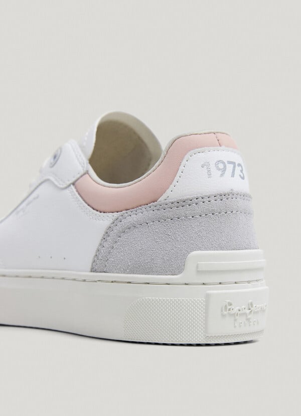 Pepe Jeans zapatillas piel con detalles en ante Ofertas de temporada