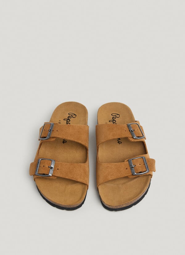 Pepe Jeans sandalias ante con doble hebilla En línea