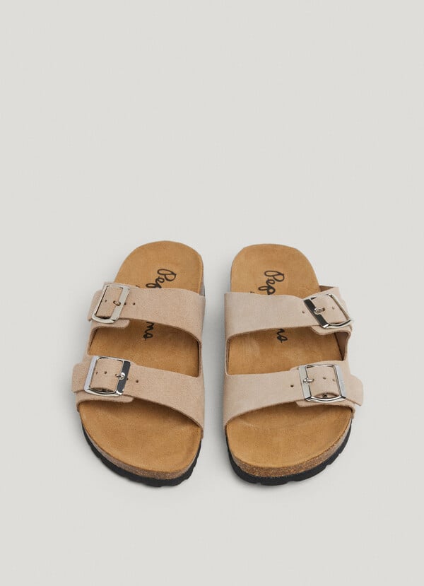 Pepe Jeans sandalias ante con doble hebilla Outlet