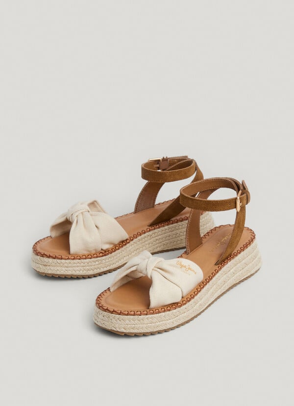 Pepe Jeans sandalias de cuña con tiras cruzadas Outlet online