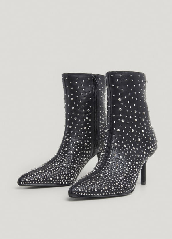 Pepe Jeans botas de tacón alto efecto piel Rebajas baratas