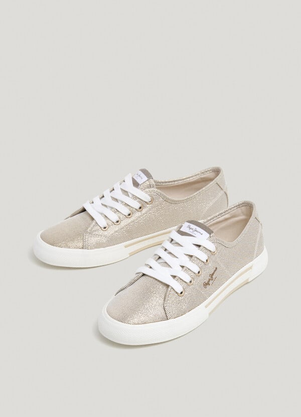 Pepe Jeans zapatillas básicas metalizadas Últimos 3 días