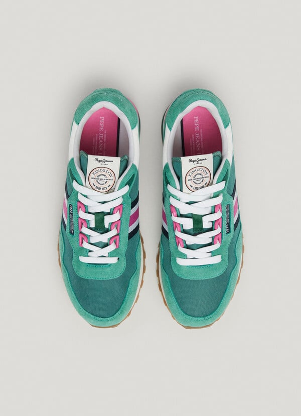 Pepe Jeans zapatillas running con detalles en ante - kingston ÚLTIMAS EDICIONES