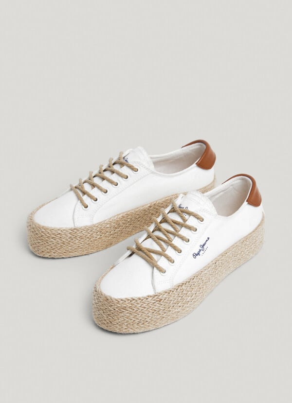 Pepe Jeans zapatillas de plataforma detalles yute Último día