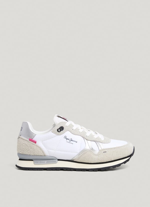 Pepe Jeans zapatillas running con detalles en ante - brit