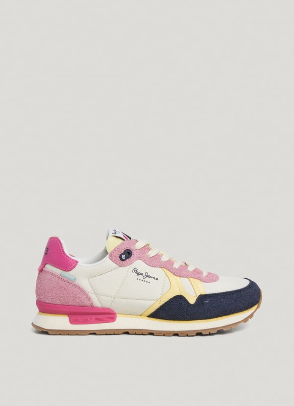 Pepe Jeans zapatillas running con detalles en ante - brit