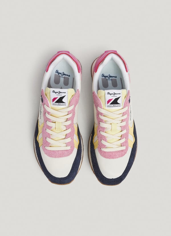 Pepe Jeans zapatillas running con detalles en ante - brit Oferta exclusiva
