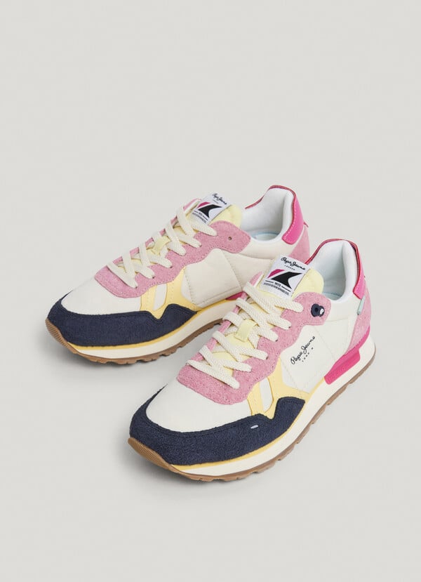 Pepe Jeans zapatillas running con detalles en ante - brit Oferta exclusiva