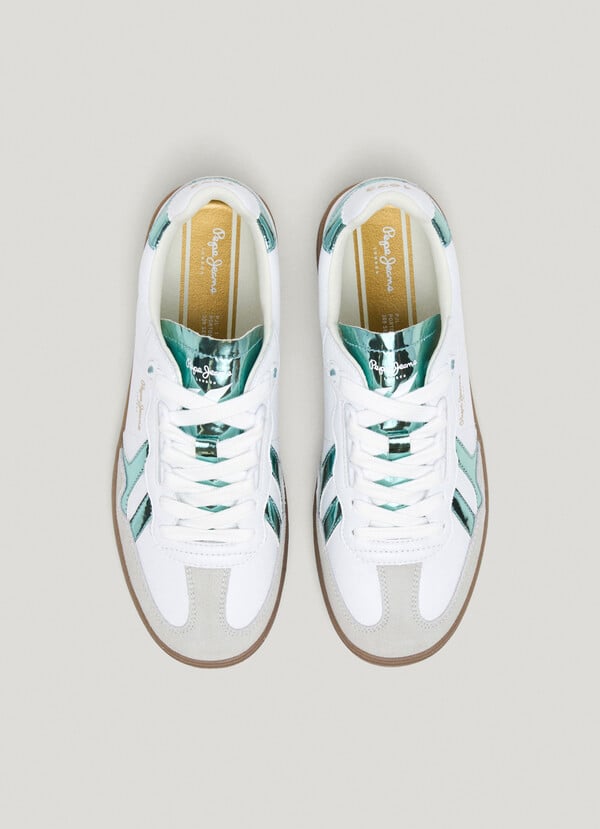 Pepe Jeans zapatillas piel con detalles en ante - ball Última moda