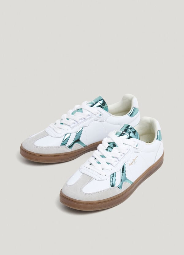 Pepe Jeans zapatillas piel con detalles en ante - ball Última moda