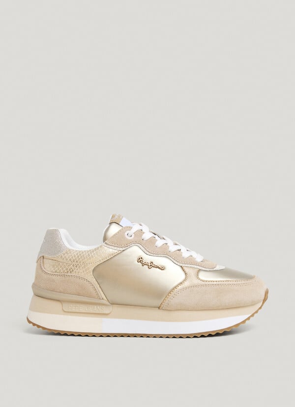 Pepe Jeans zapatillas metalizadas plataforma