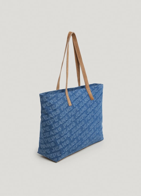 Pepe Jeans bolso tote denim con logo Promoción por tiempo limitado