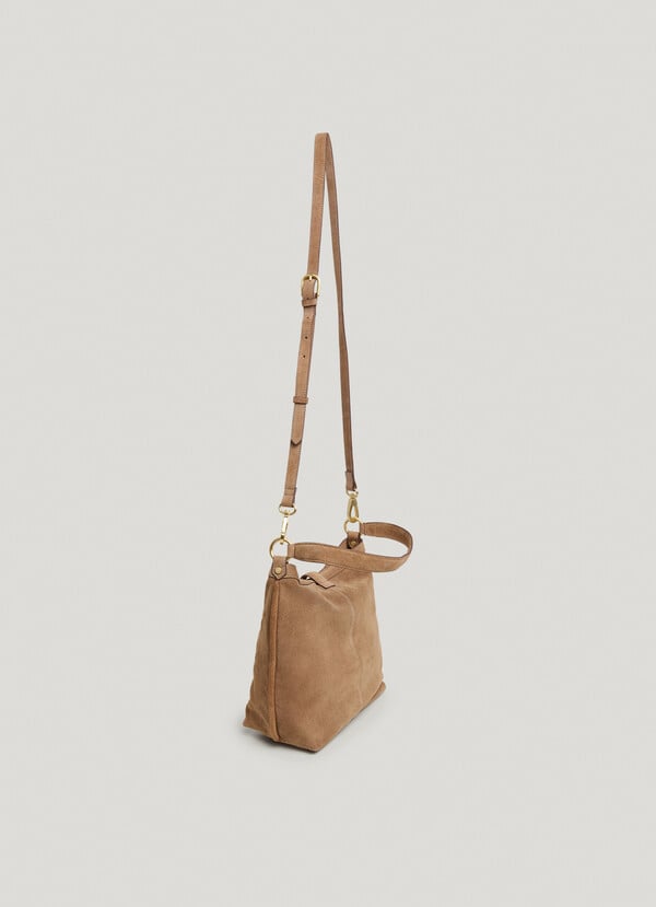 Pepe Jeans bolso hobo ante con monograma Liquidación