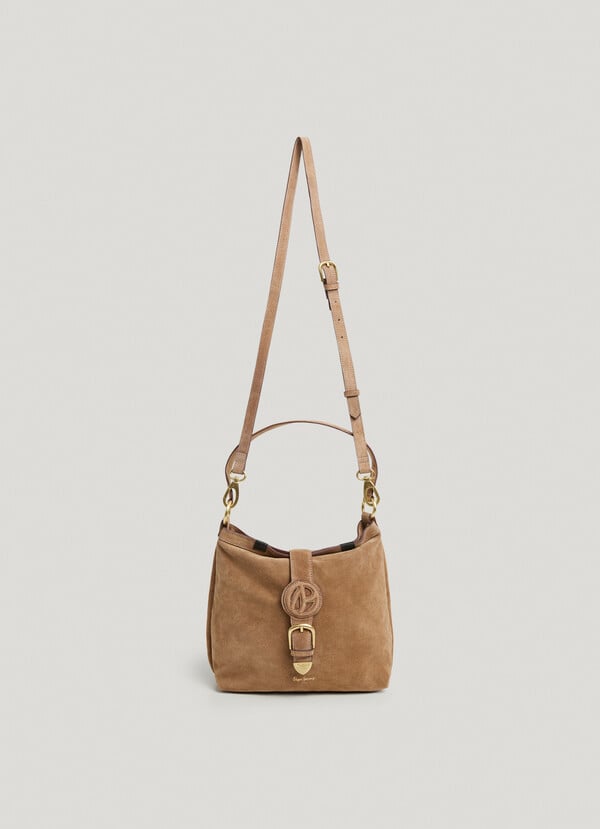 Pepe Jeans bolso hobo ante con monograma Último día