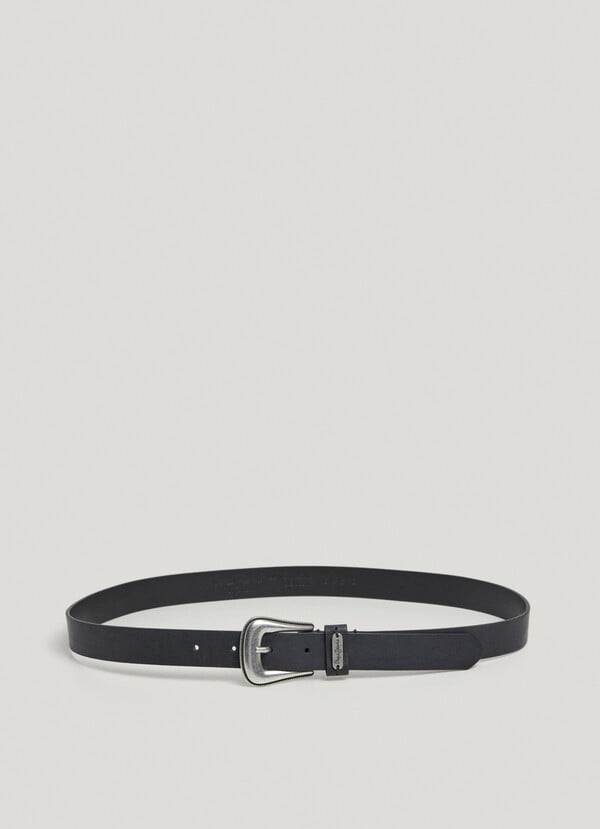 Pepe Jeans cinturón piel hebilla metálica