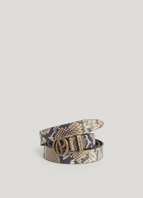 Pepe Jeans cinturón piel animal print