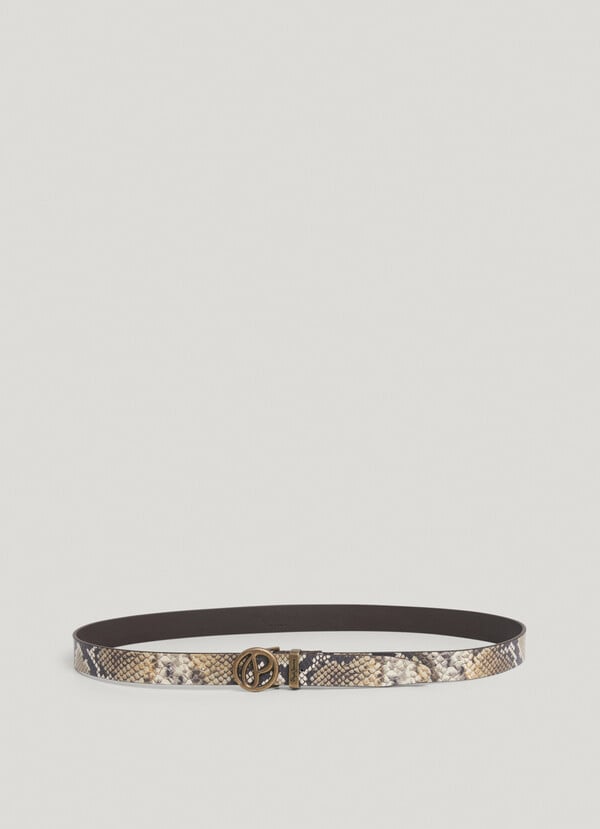 Pepe Jeans cinturón piel animal print En oferta