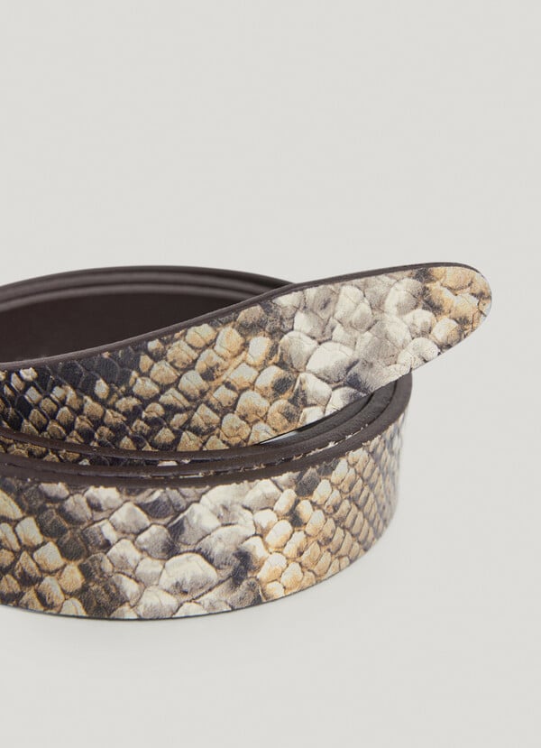 Pepe Jeans cinturón piel animal print En oferta