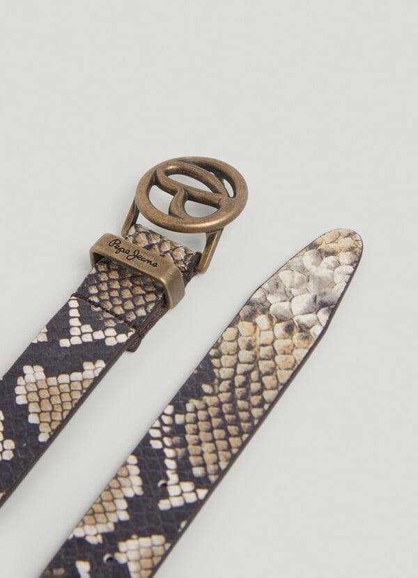 Pepe Jeans cinturón piel animal print En oferta