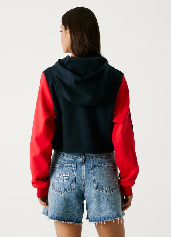 Pepe Jeans sudadera capucha color block Ofertas especiales