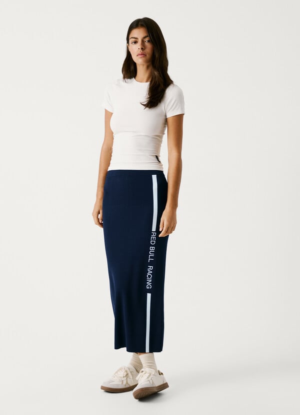 Pepe Jeans falda larga con cinta lateral