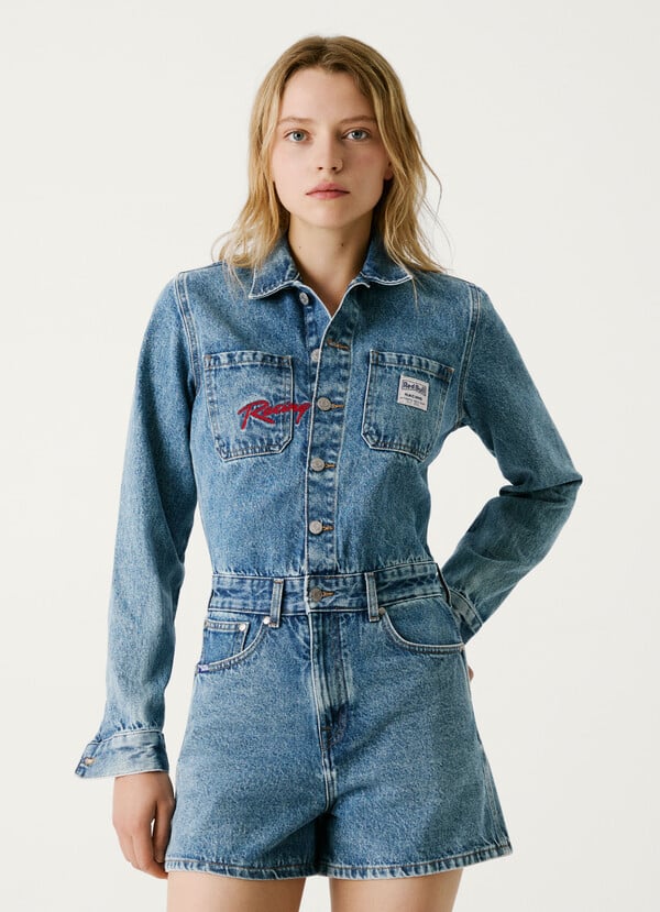 Pepe Jeans mono corto denim fit regular En oferta