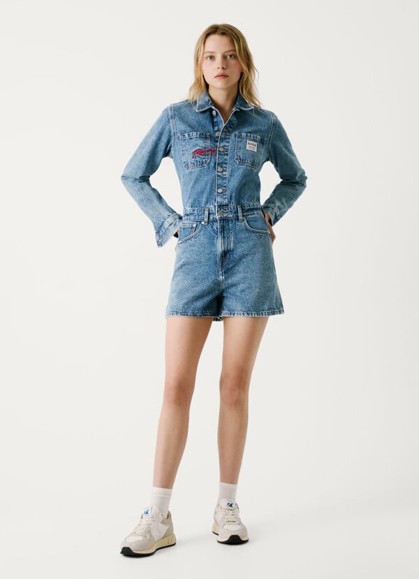Pepe Jeans mono corto denim fit regular En oferta
