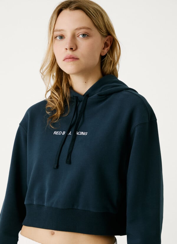Pepe Jeans sudadera capucha fit cropped Tienda