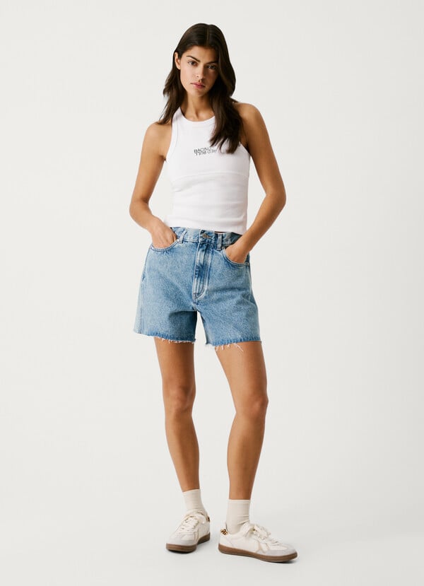 Pepe Jeans camiseta canalé sin mangas Solo hoy