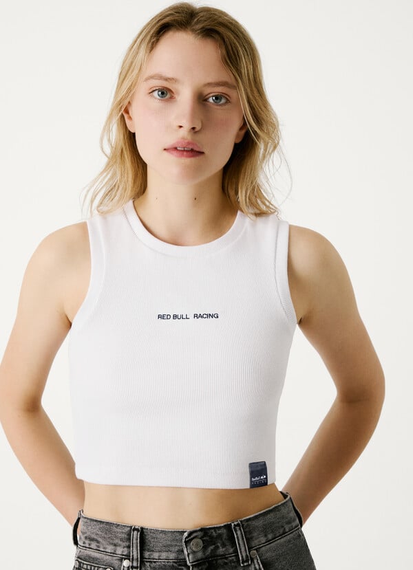 Pepe Jeans camiseta canalé fit cropped Solo queda un día