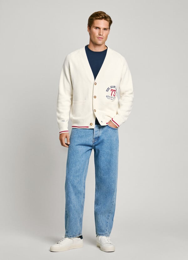 Pepe Jeans cárdigan logo bordado fit relaxed Outlet online