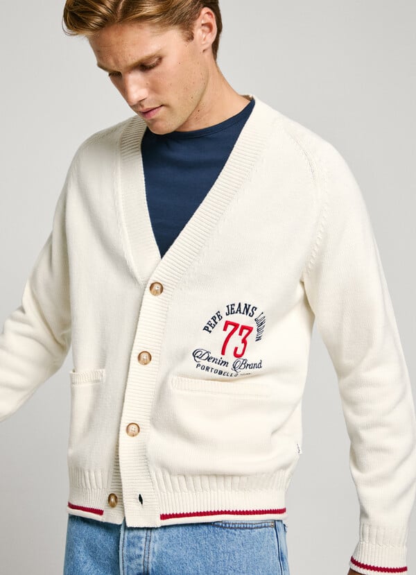 Pepe Jeans cárdigan logo bordado fit relaxed Outlet online