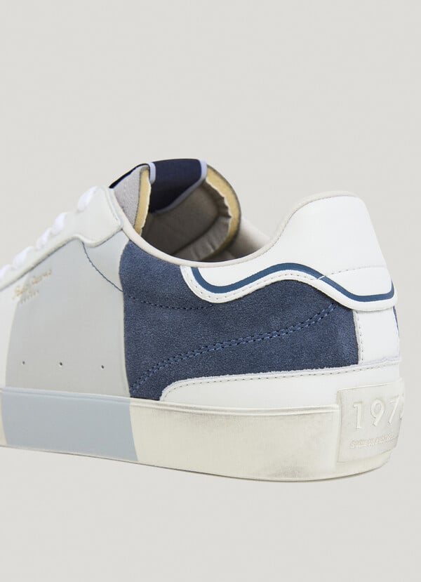 Pepe Jeans zapatillas piel con detalles en ante Ventas relámpago