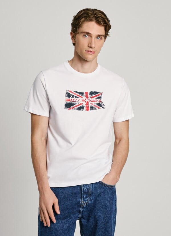 Pepe Jeans camiseta logo union jack fit regular Rebajas baratas