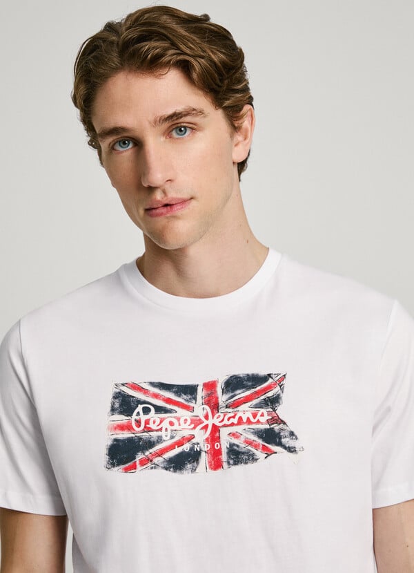 Pepe Jeans camiseta logo union jack fit regular Rebajas baratas