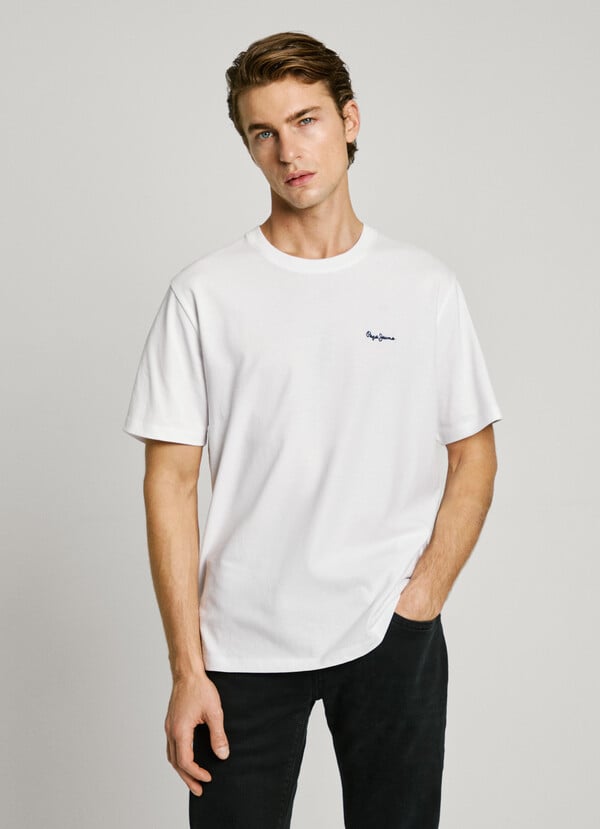 Pepe Jeans camiseta logo bordado fit regular Rebajas online