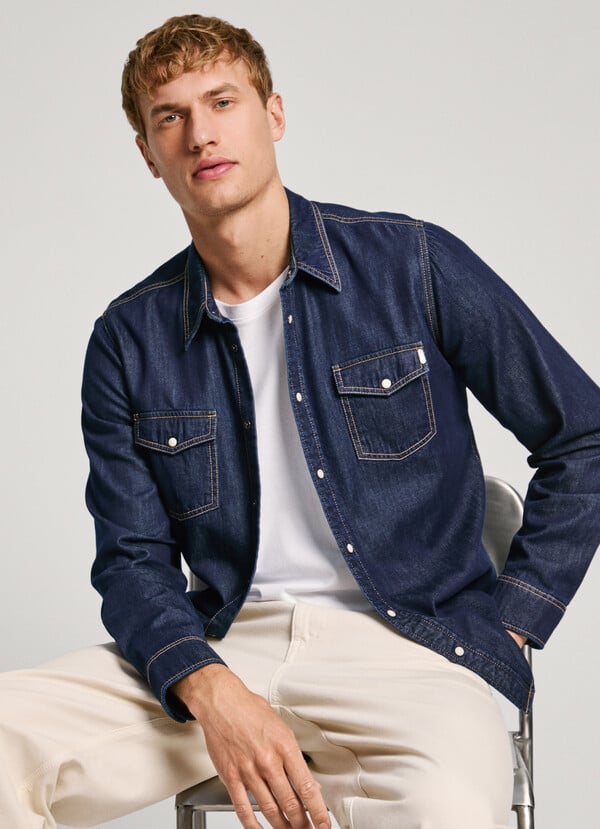 Pepe Jeans camisa denim fit regular