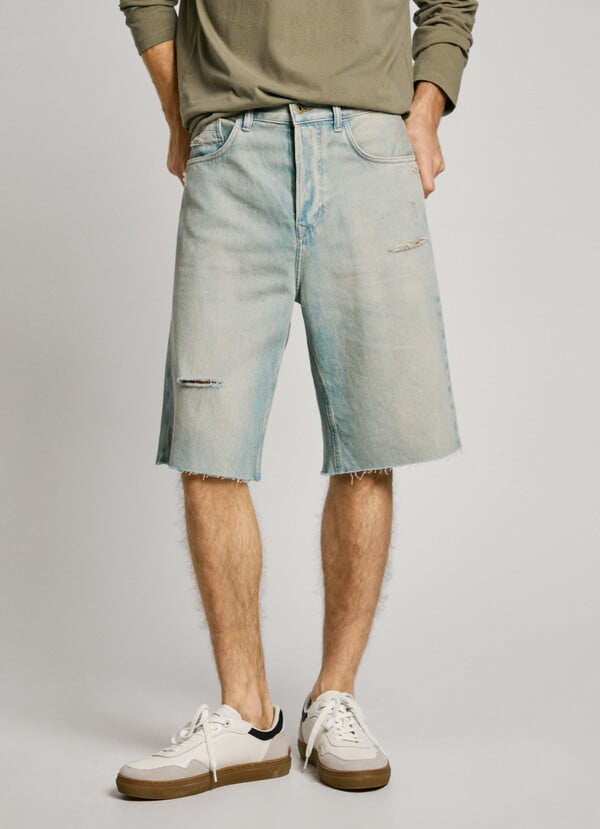 Pepe Jeans bermuda denim fit loose En línea