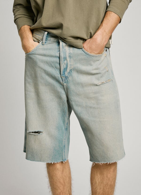 Pepe Jeans bermuda denim fit loose En línea
