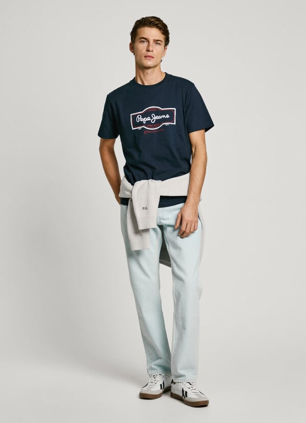 Pepe Jeans camiseta logo estampado fit regular En oferta