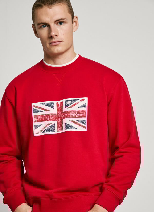 Pepe Jeans sudadera cuello redondo union jack Descuento