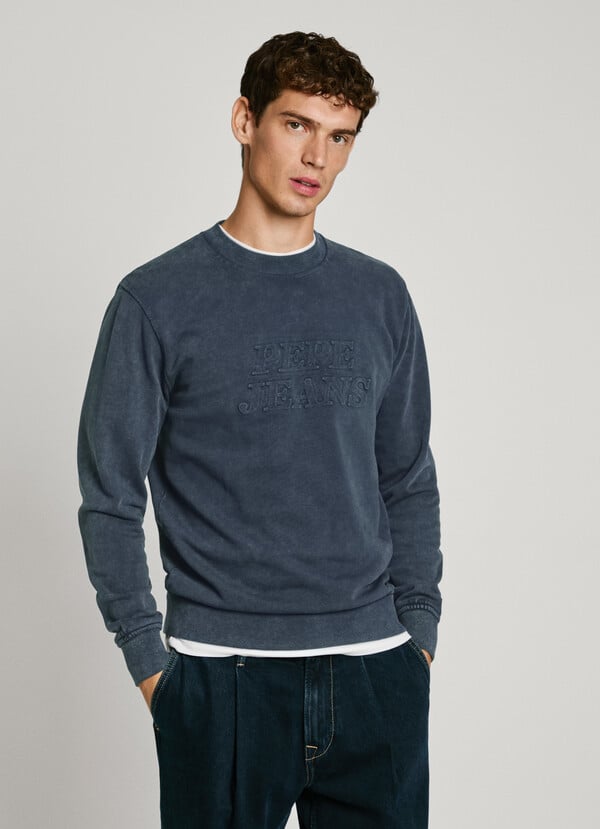 Pepe Jeans sudadera logo en relieve fit regular