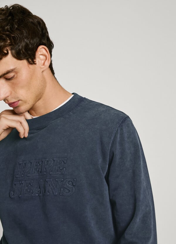 Pepe Jeans sudadera logo en relieve fit regular COMPRAR AHORA